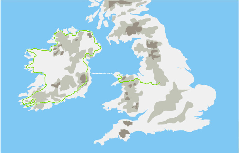 Emerald Isle Odyssey motorcycle tour route map