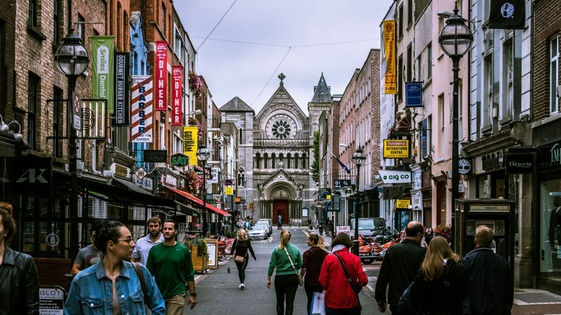 Dublin city street and Georgian architecture — Dublin, Ireland — The Grand Britannia motorcycle tour — Wild Roads