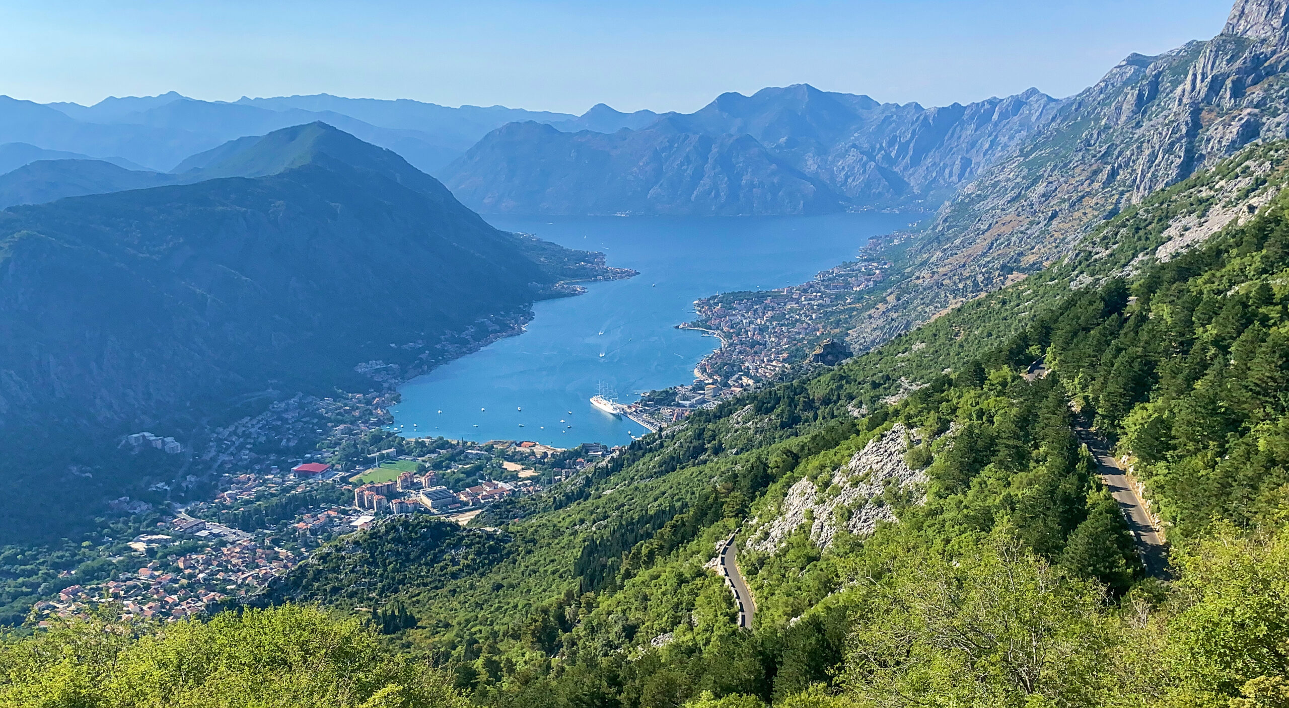 Montenegro Bay of Kotor aerial view