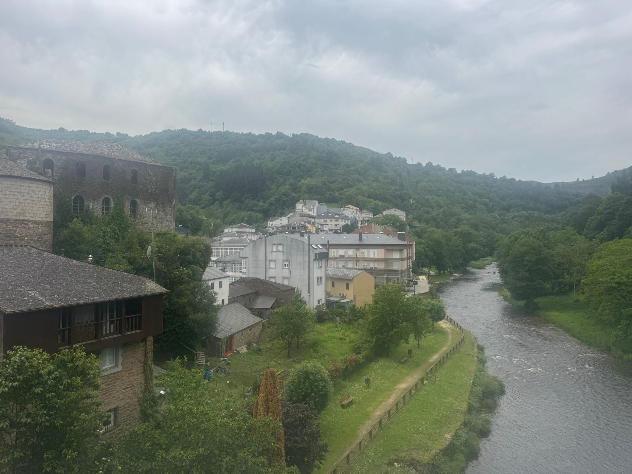 Samos village and river valley Galicia — Wild Roads Picos Pyrenees Tour Day 5