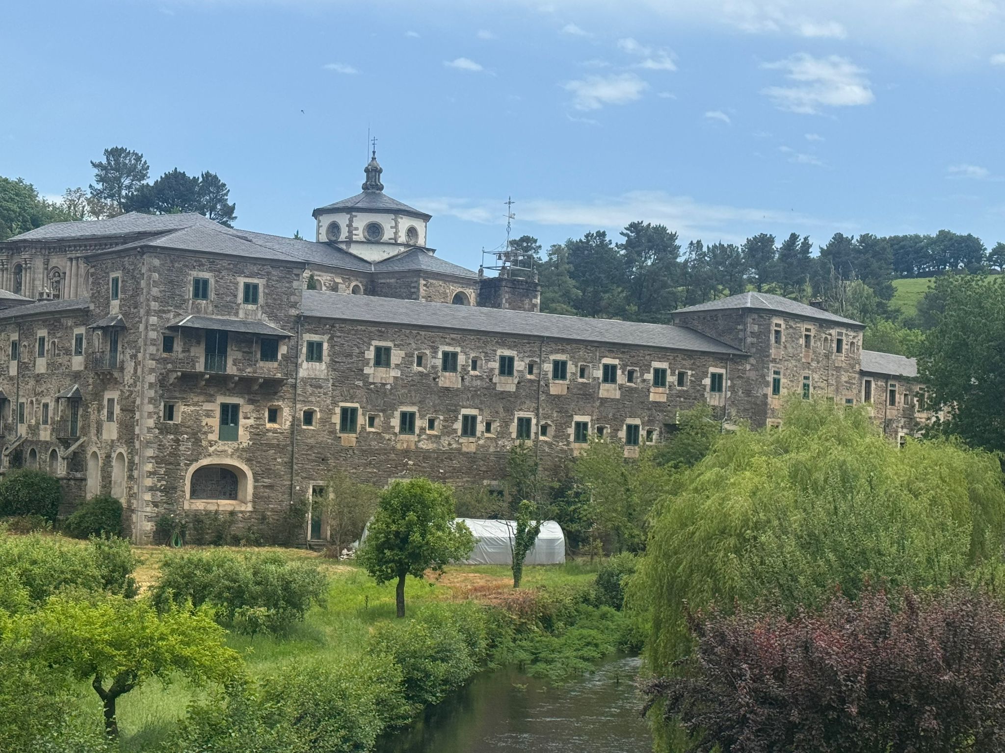Samos Monastery Galicia — Wild Roads Picos and Pyrenees Motorcycle Tour Day 3
