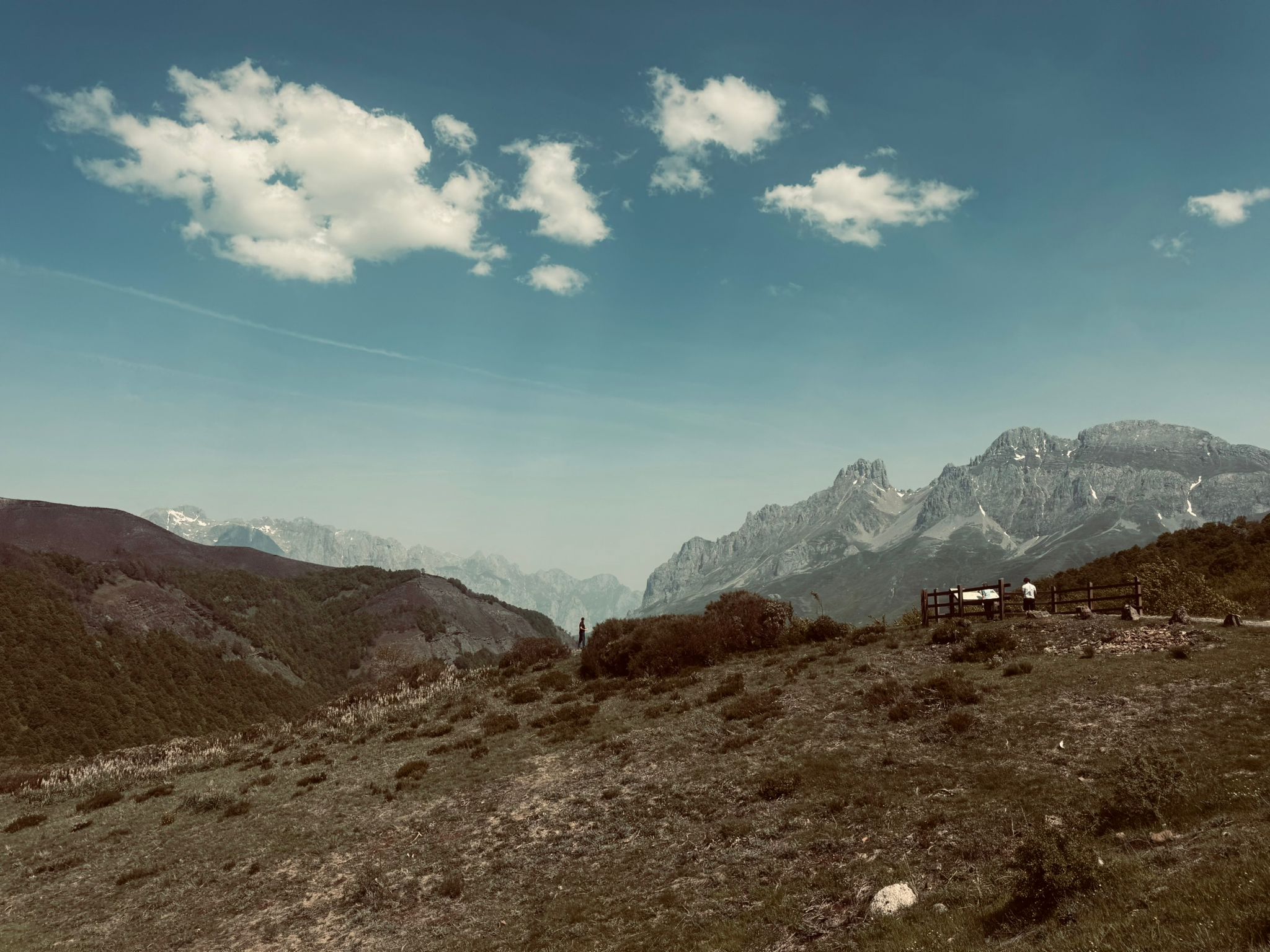 Dramatic Picos de Europa valley view from high mountain mirador