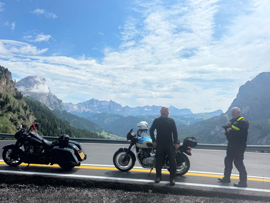 Wild Roads tour group gathering in Corvara in Badia — Twisties &amp; Tuscan Sun July 2026