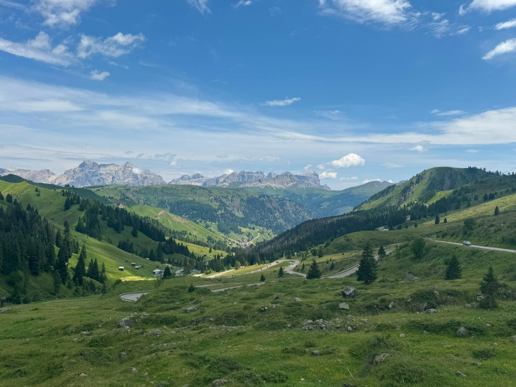 Passo Pordoi summit at 2239m elevation — Twisties &amp; Tuscan Sun July 2026