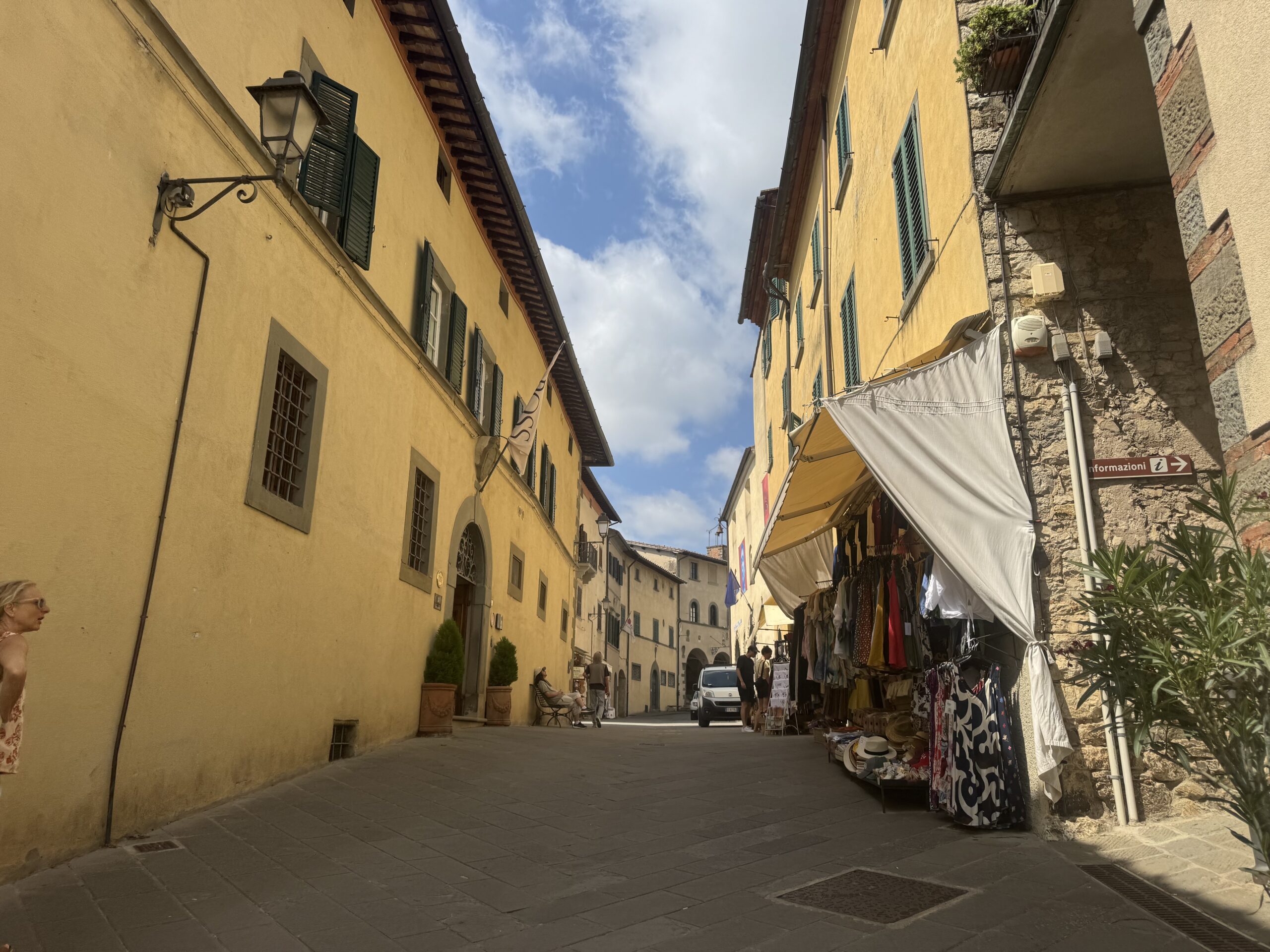 Group riding through the Chianti wine region