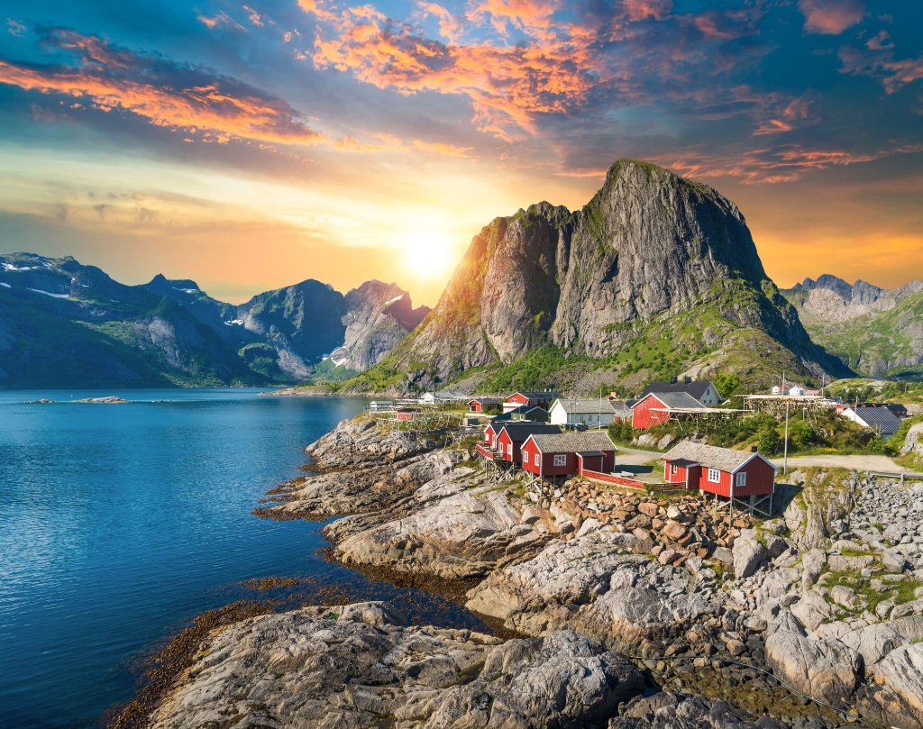 Reine village in the Lofoten Islands, Norway at sunset — The Wild Arctic Odyssey motorcycle expedition — Wild Roads