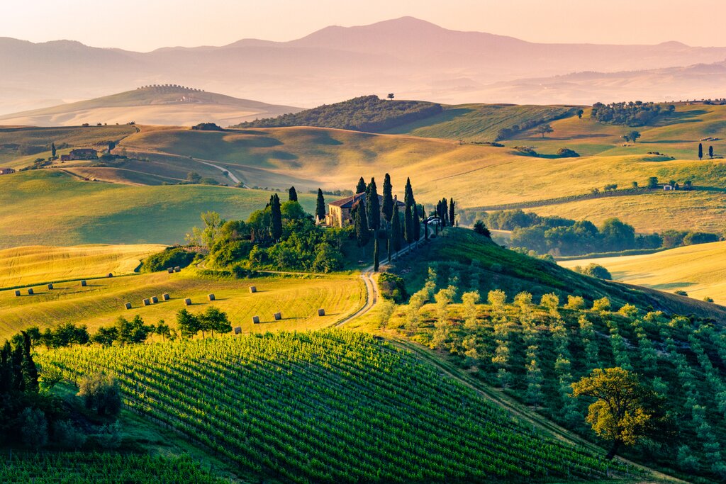 Tuscany at golden hour — Italy — Twisties & The Tuscan Sun Club Tour 2027 — Wild Roads