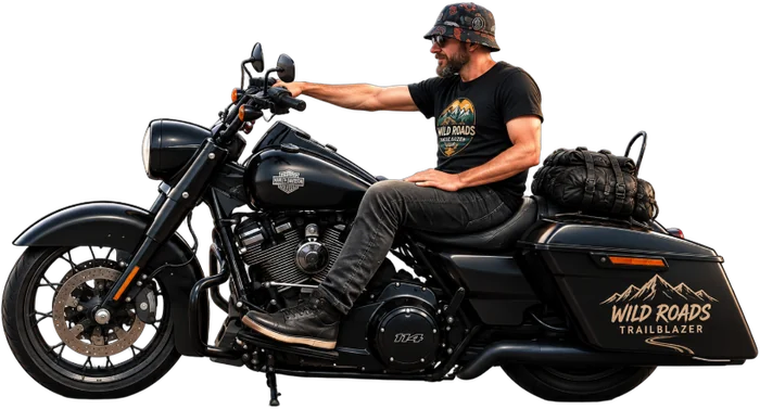 Joshua James on his Harley-Davidson — Wild Roads Live Tour Tracker
